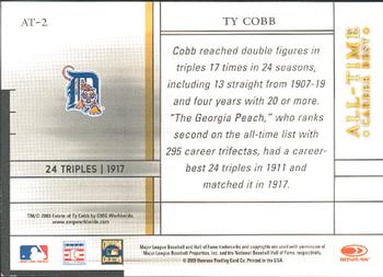2003 Donruss Elite - All-Time Career Best #AT-2 Ty Cobb Back