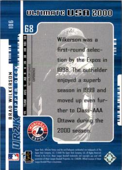 2000 Upper Deck Ultimate Victory #106 Brad Wilkerson Back