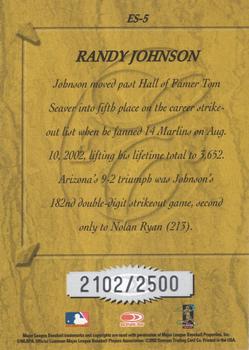 2003 Donruss - Elite Series #ES-5 Randy Johnson Back
