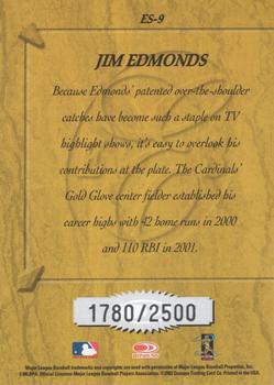 2003 Donruss - Elite Series #ES-9 Jim Edmonds Back