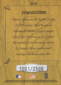 2003 Donruss - Elite Series #ES-14 Tom Glavine Back
