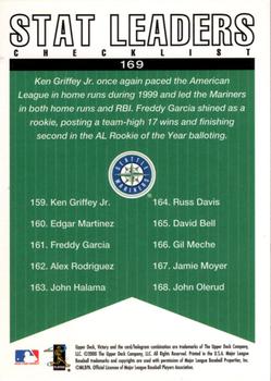 2000 Upper Deck Victory #169 Ken Griffey Jr. / Freddy Garcia Back