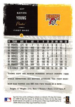 2000 Upper Deck Victory #227 Kevin Young Back