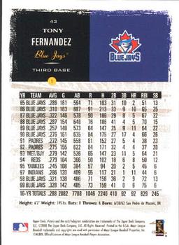 2000 Upper Deck Victory #43 Tony Fernandez Back