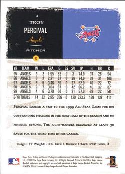 2000 Upper Deck Victory #4 Troy Percival Back