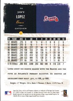 2000 Upper Deck Victory #56 Javy Lopez Back