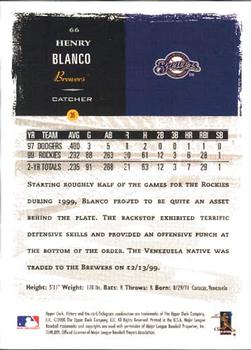 2000 Upper Deck Victory #66 Henry Blanco Back