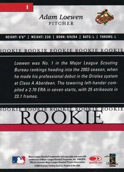 2003 Donruss/Leaf/Playoff (DLP) Rookies & Traded - 2003 Donruss Elite Extra Edition #1 Adam Loewen Back