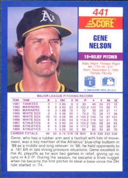 1990 Score #441 Gene Nelson Back
