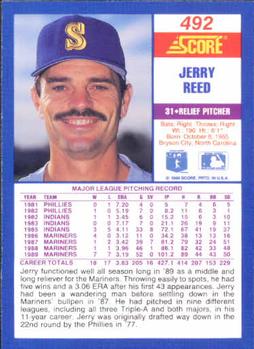 1990 Score #492 Jerry Reed Back