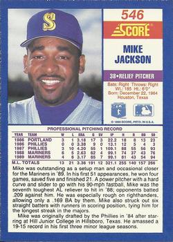 1990 Score #546 Mike Jackson Back
