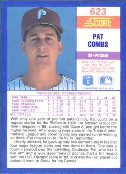 1990 Score #623 Pat Combs Back