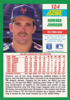 1990 Score #124 Howard Johnson Back