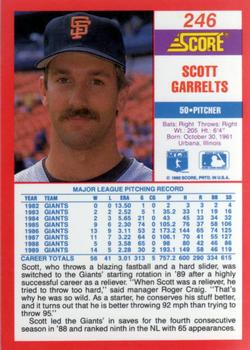 1990 Score #246 Scott Garrelts Back