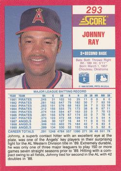 1990 Score #293 Johnny Ray Back