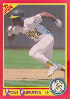 Rickey Henderson - Athletics #686 Score 1990 Baseball Dream Team Trading  Card