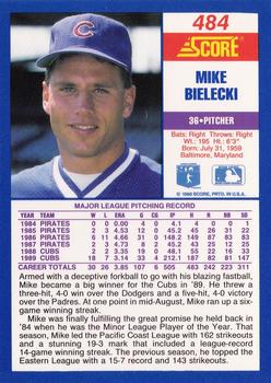1990 Score #484 Mike Bielecki Back