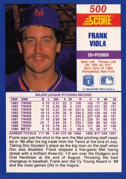 1990 Score #500 Frank Viola Back