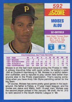 1990 Score #592 Moises Alou Back