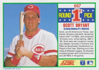 1990 Score #667 Scott Bryant Back