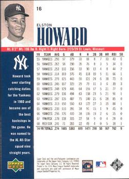 2000 Upper Deck Yankees Legends #16 Elston Howard Back
