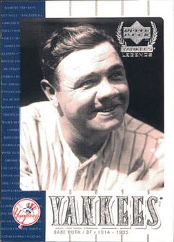 2000 Upper Deck Yankees Legends #1 Babe Ruth Front
