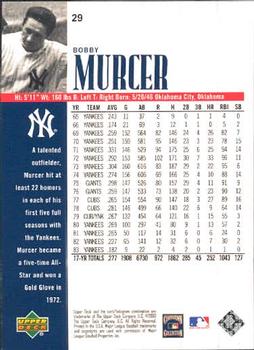 2000 Upper Deck Yankees Legends #29 Bobby Murcer Back