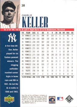 2000 Upper Deck Yankees Legends #38 Charlie Keller Back