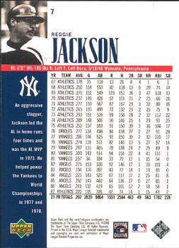 2000 Upper Deck Yankees Legends #7 Reggie Jackson Back