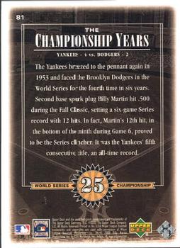 2000 Upper Deck Yankees Legends #81 Billy Martin Back