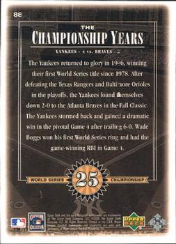 2000 Upper Deck Yankees Legends #88 Wade Boggs Back