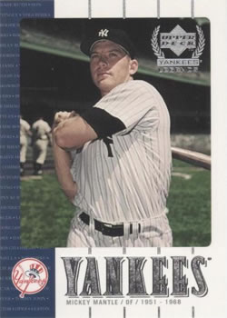 2000 Upper Deck Yankees Legends #NY7 Mickey Mantle Front