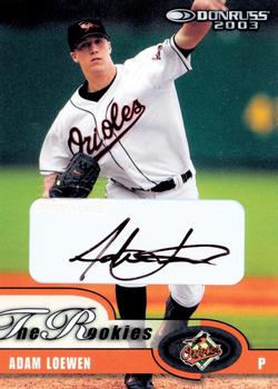 2003 Donruss/Leaf/Playoff (DLP) Rookies & Traded - 2003 Donruss Rookies & Traded Autographs #2 Adam Loewen Front
