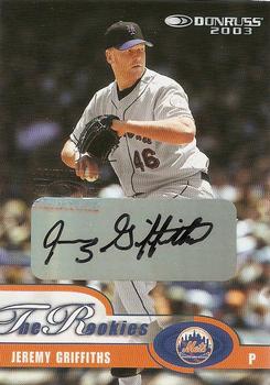 2003 Donruss/Leaf/Playoff (DLP) Rookies & Traded - 2003 Donruss Rookies & Traded Autographs #21 Jeremy Griffiths Front
