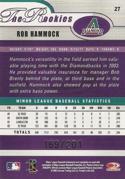 2003 Donruss/Leaf/Playoff (DLP) Rookies & Traded - 2003 Donruss Rookies & Traded Autographs #27 Robby Hammock Back