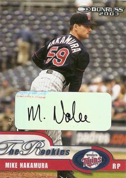2003 Donruss/Leaf/Playoff (DLP) Rookies & Traded - 2003 Donruss Rookies & Traded Autographs #34 Micheal Nakamura Front
