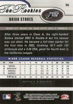 2003 Donruss/Leaf/Playoff (DLP) Rookies & Traded - 2003 Donruss Rookies & Traded Autographs #56 Brian Stokes Back