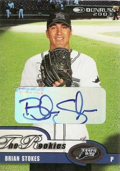 2003 Donruss/Leaf/Playoff (DLP) Rookies & Traded - 2003 Donruss Rookies & Traded Autographs #56 Brian Stokes Front