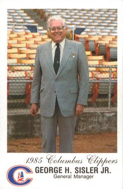 1985 Columbus Clippers Police #NNO George Sisler Jr. Front