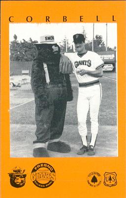 1985 Fresno Giants Smokey #17 Charlie Corbell Front