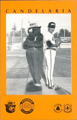 1985 Fresno Giants Smokey #20 Al Candelaria Front