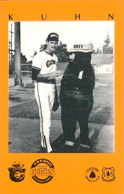1985 Fresno Giants Smokey #21 Todd Kuhn Front