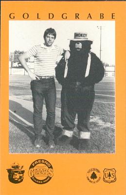 1985 Fresno Giants Smokey #30 Curt Goldgrabe Front