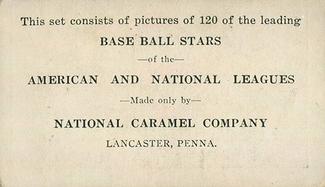 1921-23 National Caramel (E220) #NNO Dave Bancroft Back