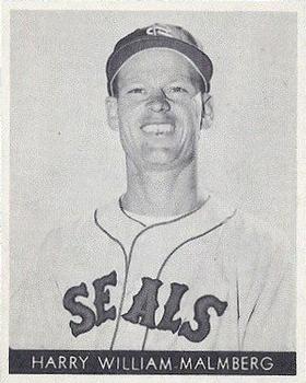 1957 Golden State Dairy San Francisco Seals #NNO Harry William Malmberg Front