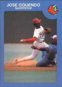 1985 Riley's Sports Gallery Louisville Redbirds #15 Jose Oquendo Front