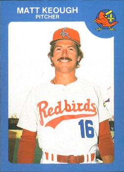 1985 Riley's Sports Gallery Louisville Redbirds #16 Matt Keough Front
