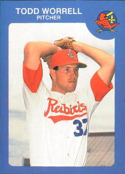 1985 Riley's Sports Gallery Louisville Redbirds #28 Todd Worrell Front
