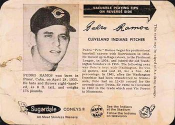 1962 Sugardale Wieners Cleveland Indians #19 Pedro Ramos Front