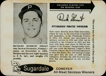 1962 Sugardale Wieners Cleveland Indians #A Dick Groat Front